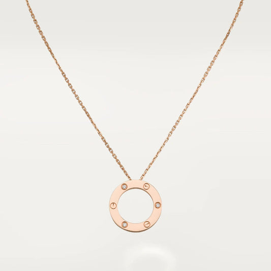 [OAK JURI]LOVE NECKLACE 16MM 3 DIAMONDS