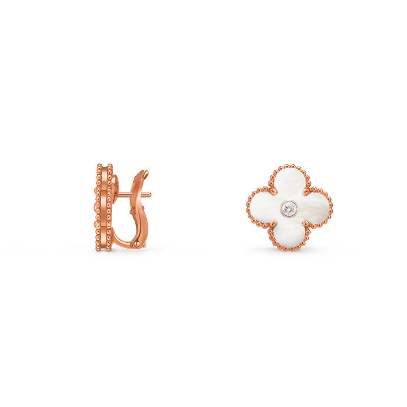 [OAK JURI]CLOVER 15MM MOP DIAMOND EARRINGS COLLECTION