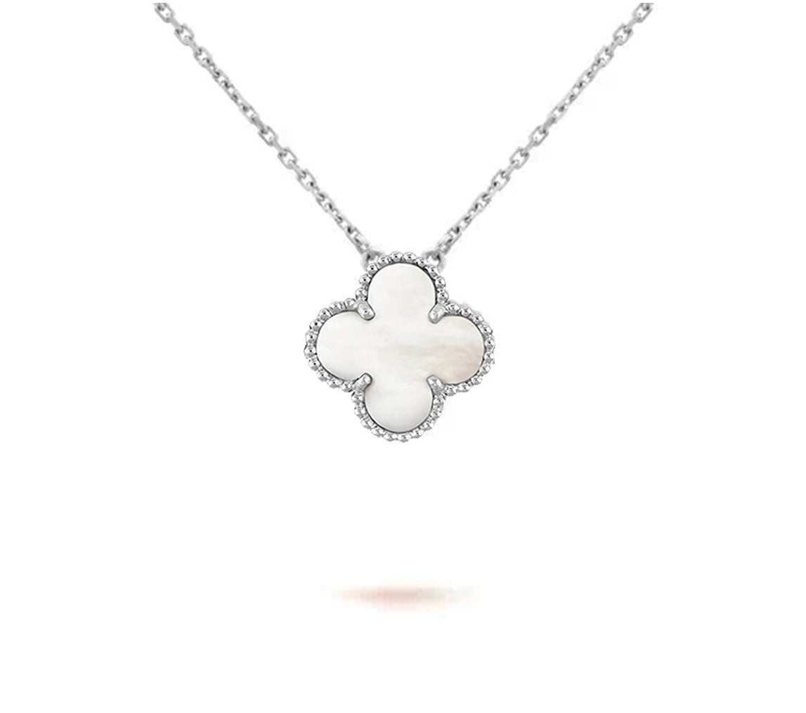 [OAK JURI]CLOVER 15MM NECKLACE SILVER COLLECTION