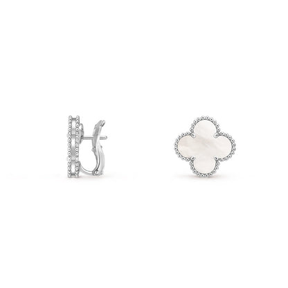 [OAK JURI]CLOVER SILVER 15MM MOP EARRINGS COLLECTION