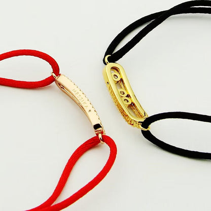 [OAK JURI]Messika Care(s) pink cord pavé bracelet