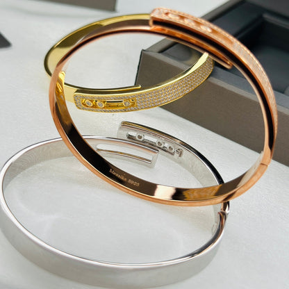 [OAK JURI]Move Noa Rose Gold Pavé Diamond Bangle Bracelet