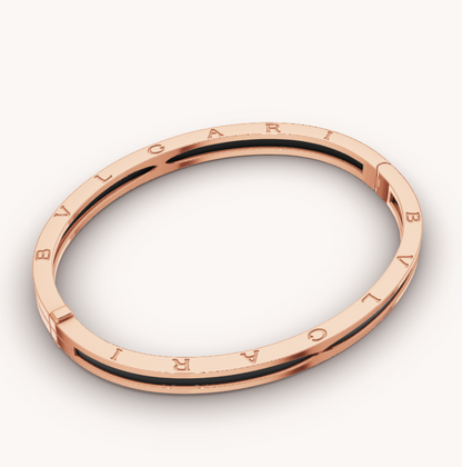 [OAK JURI]ZERO 1 PINK GOLD WITH BLACK CERAMIC BRACELET