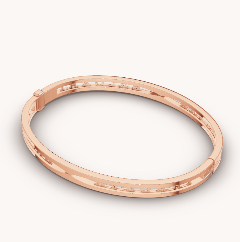 [OAK JURI]ZERO 1 SPIRAL LOGO PINK GOLD BRACELET