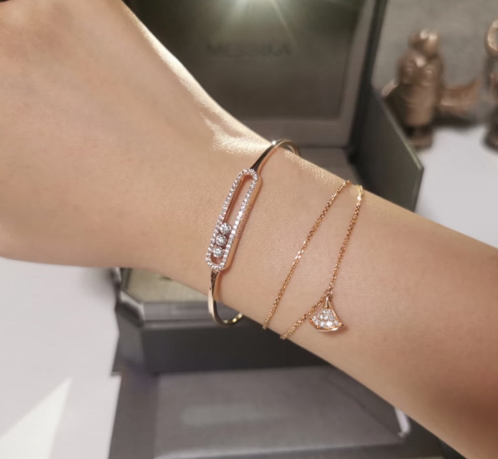 [OAK JURI]Move Pavé Diamond Bangle Bracelet M