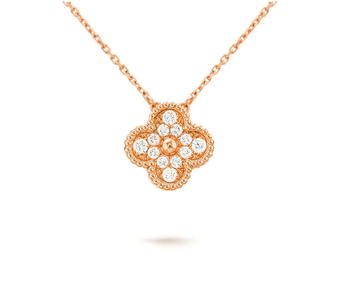 [OAK JURI]CLOVER 15MM SINGLE FLOWER NECKLACE COLLECTION