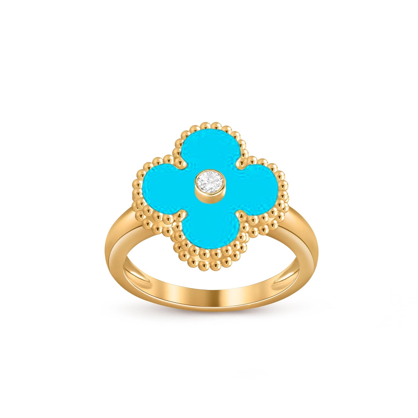 [OAK JURI]CLOVER DIAMOND RING GOLD COLLECTION