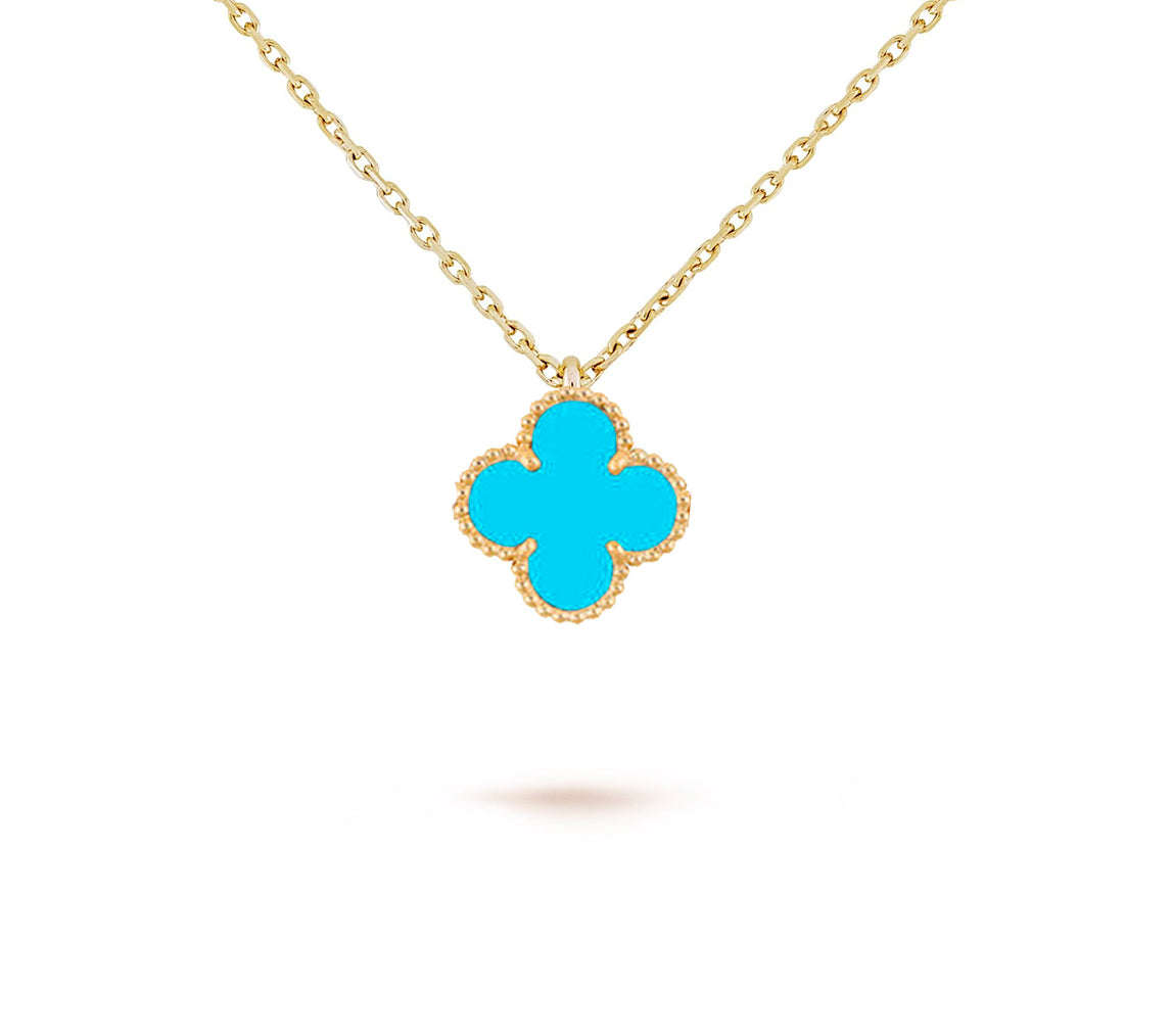 [OAK JURI]CLOVER MINI 9.5MM CARNELIANS NECKLACE COLLECTION