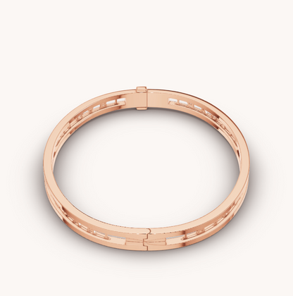[OAK JURI]ZERO 1 SPIRAL LOGO PINK GOLD BRACELET