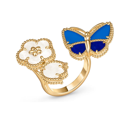 [OAK JURI]LUCKY SPRING BUTTERFLY OPEN-FACE RINGS