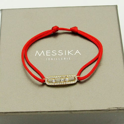 [OAK JURI]Messika Care(s) pink cord pavé bracelet