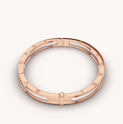[OAK JURI]ZERO 1 PINK GOLD WITH WHITE CERAMIC BRACELET