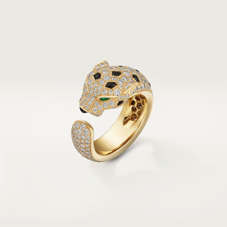 [OAK JURI]PANTHERE SPOTTED FULL DIAMOND MEDIUM RING