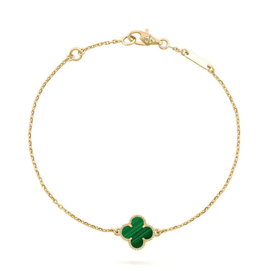 [OAK JURI]CLOVER BRACELET MALACHITE 1 MOTIF