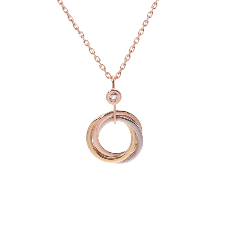 [OAK JURI]TRINITY SILVER GOLD PINK GOLD NECKLACE