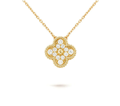 [OAK JURI]CLOVER 15MM SINGLE FLOWER NECKLACE COLLECTION
