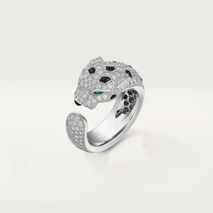 [OAK JURI]PANTHERE SPOTTED FULL DIAMOND MEDIUM RING