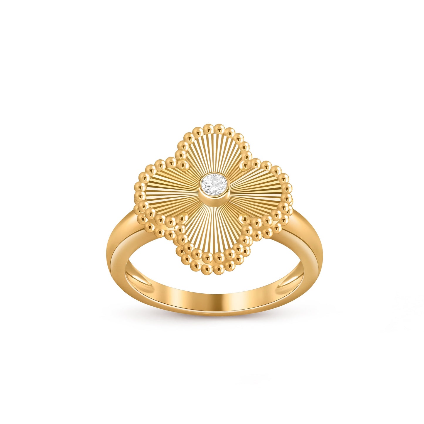 [OAK JURI]CLOVER DIAMOND RING GOLD COLLECTION