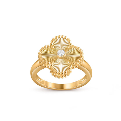[OAK JURI]CLOVER DIAMOND RING GOLD COLLECTION