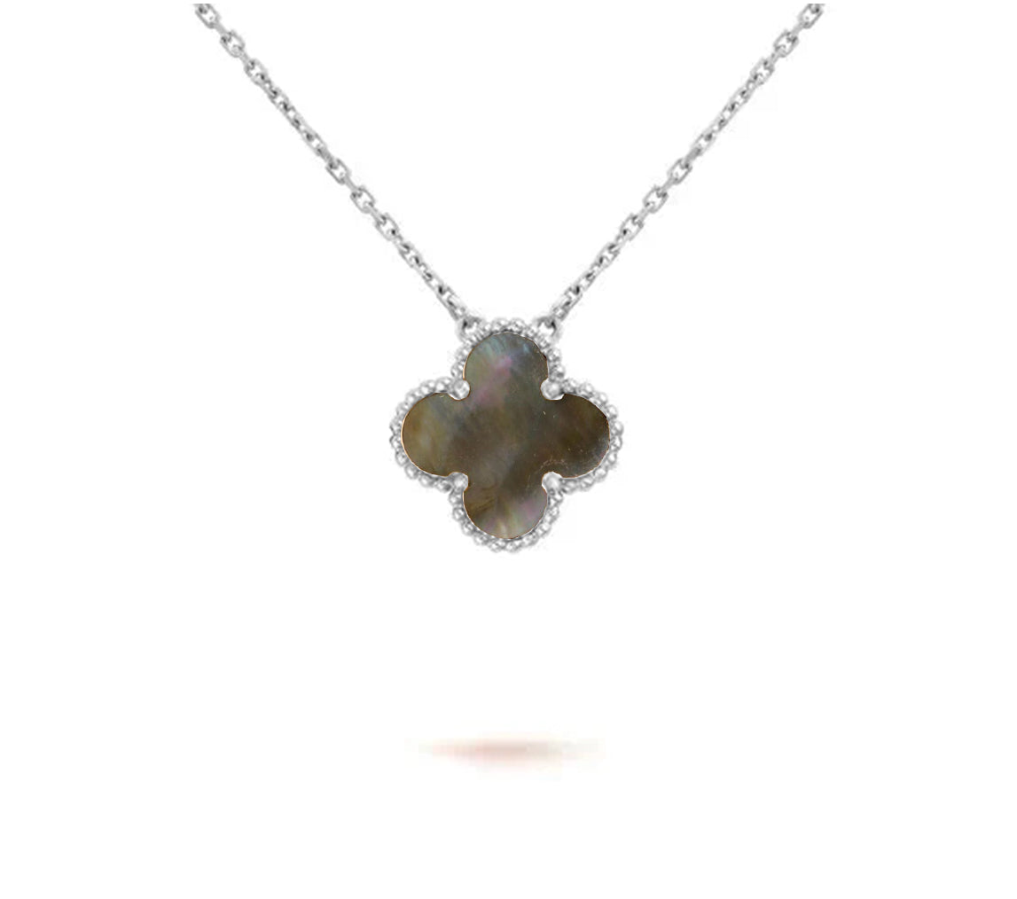 [OAK JURI]CLOVER 15MM NECKLACE SILVER COLLECTION