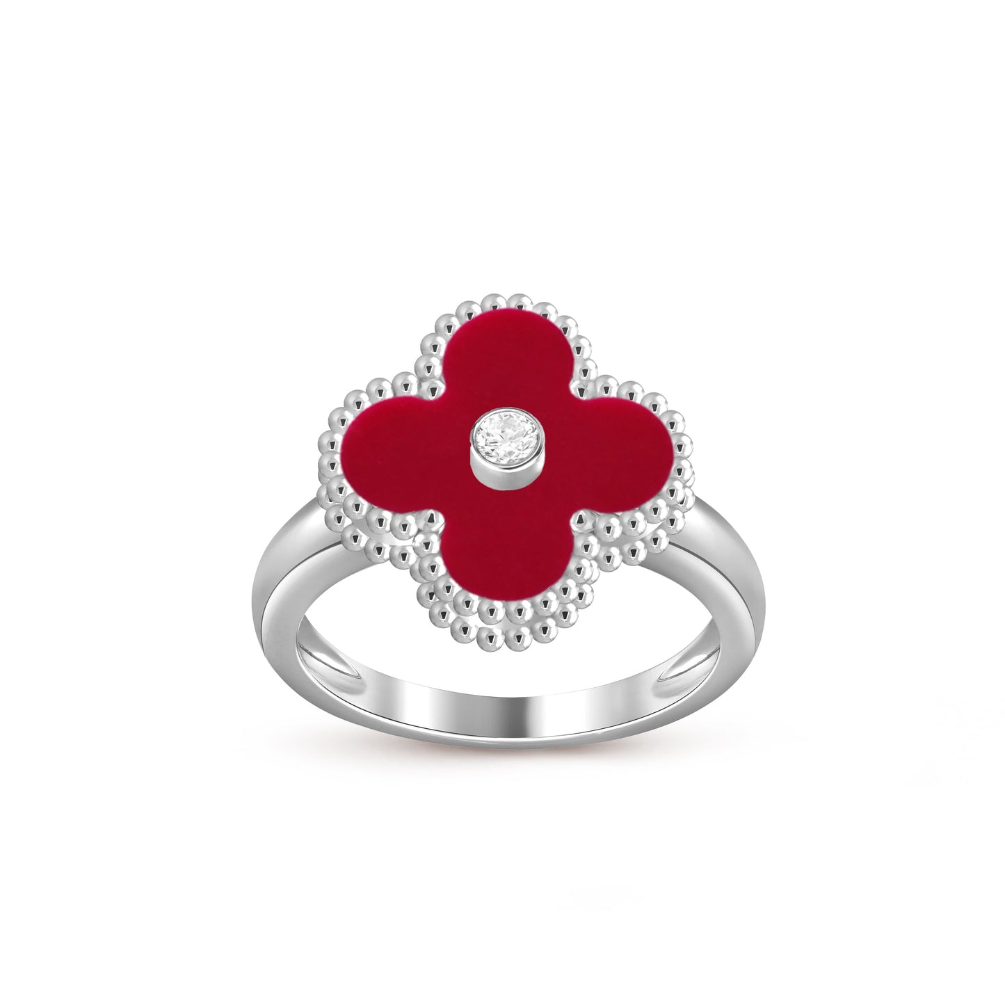 [OAK JURI]CLOVER SILVER DIOMND RING COLLECTION