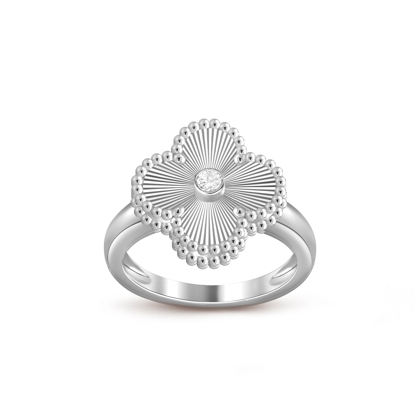 [OAK JURI]CLOVER SILVER DIOMND RING COLLECTION