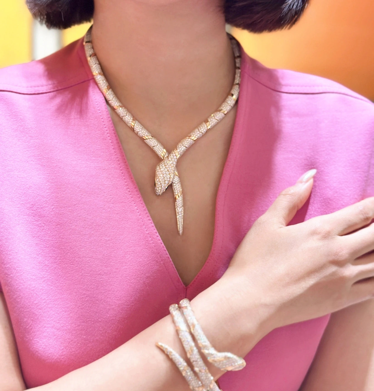 [OAK JURI]HAUTE COUTURE GOLD SERPENTI NECKLACE
