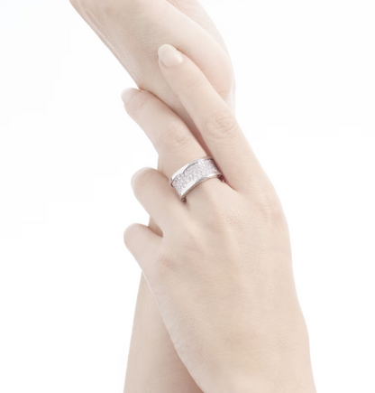 [OAK JURI]ZERO 1 WITH PAVED DIAMONDS ON THE SPIRAL RING