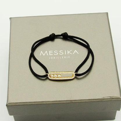[OAK JURI]Messika Care(s) pink cord pavé bracelet