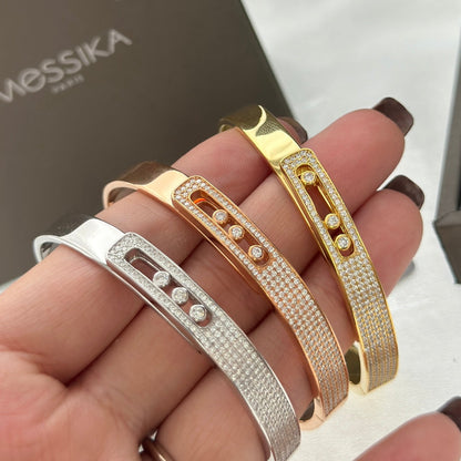 [OAK JURI]Move Noa Rose Gold Pavé Diamond Bangle Bracelet