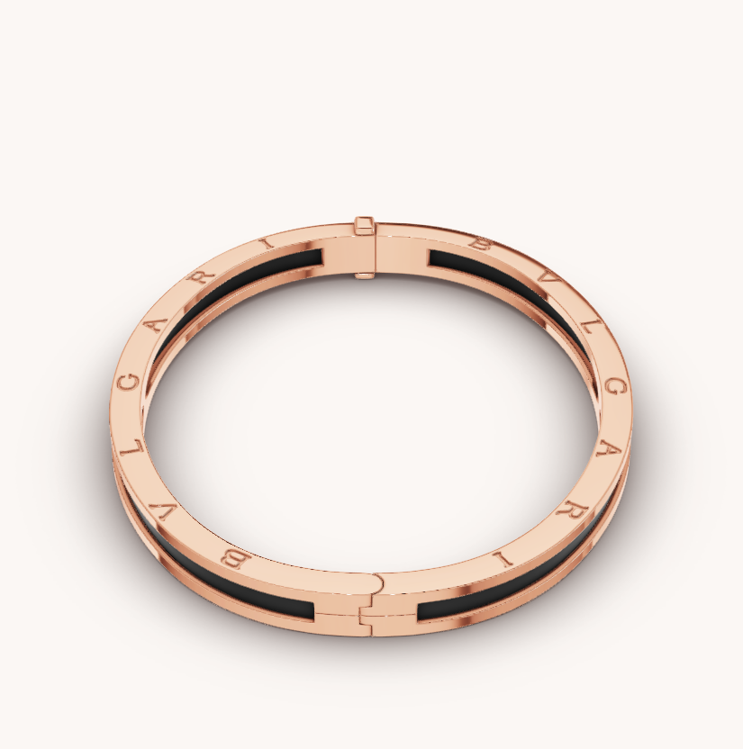 [OAK JURI]ZERO 1 PINK GOLD WITH BLACK CERAMIC BRACELET