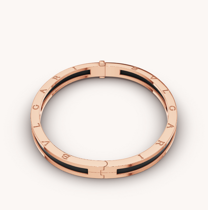 [OAK JURI]ZERO 1 PINK GOLD WITH BLACK CERAMIC BRACELET