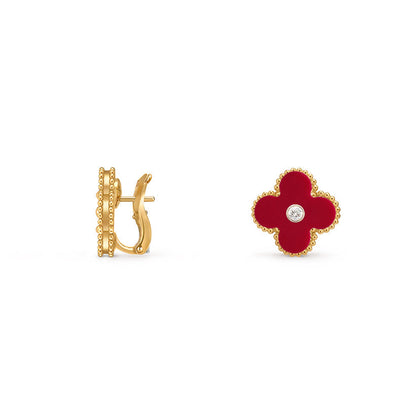 [OAK JURI]CLOVER 15MM MOP DIAMOND EARRINGS COLLECTION