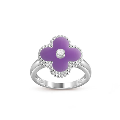 [OAK JURI]CLOVER SILVER DIOMND RING COLLECTION