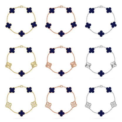 [OAK JURI]CLOVER 5 MOTIF LAPIS LAZULI BRACELET COLLECTION