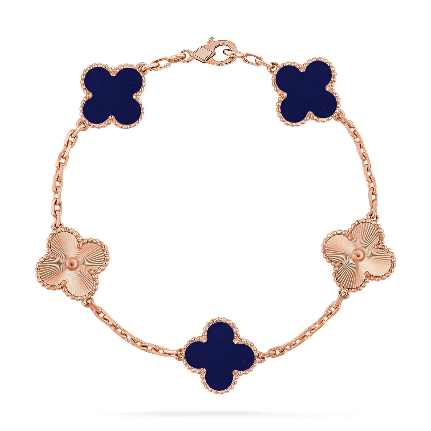 [OAK JURI]CLOVER 5 MOTIF LAPIS LAZULI BRACELET COLLECTION