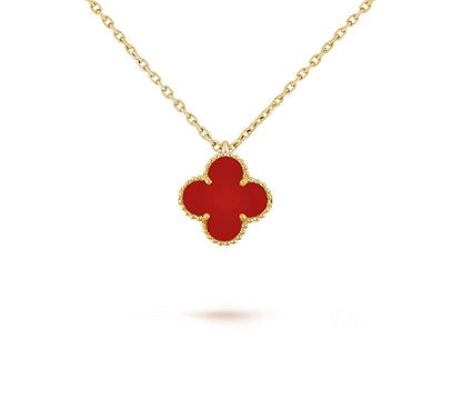 [OAK JURI]CLOVER MINI 9.5MM CARNELIANS NECKLACE COLLECTION