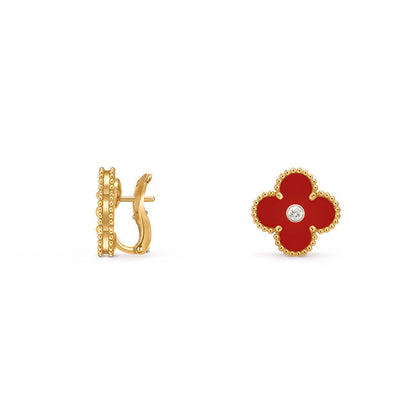 [OAK JURI]CLOVER 15MM MOP DIAMOND EARRINGS COLLECTION
