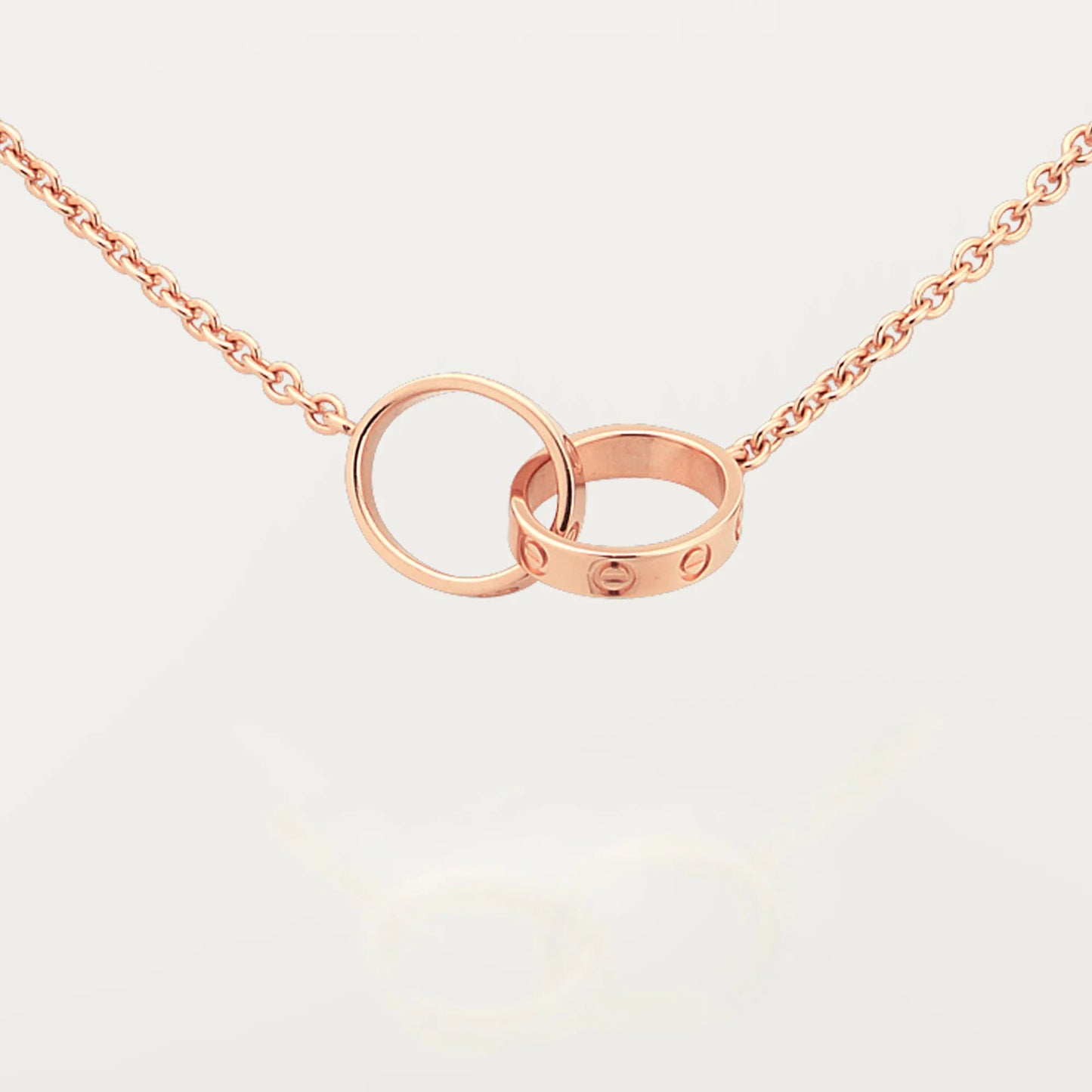[OAK JURI]LOVE DOUBLE RING NECKLACE