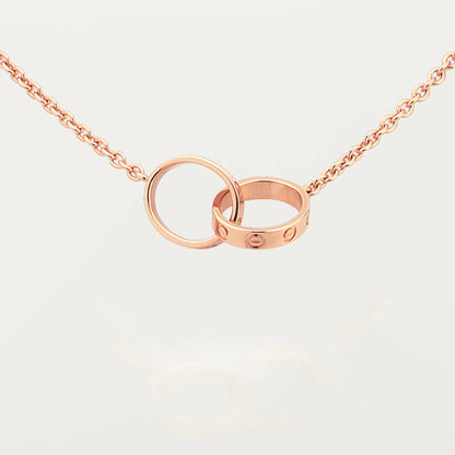 [OAK JURI]LOVE DOUBLE RING NECKLACE