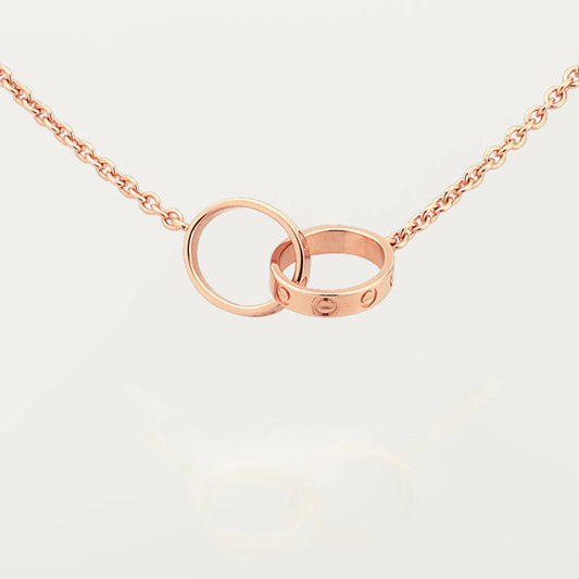 [OAK JURI]LOVE DOUBLE RING NECKLACE