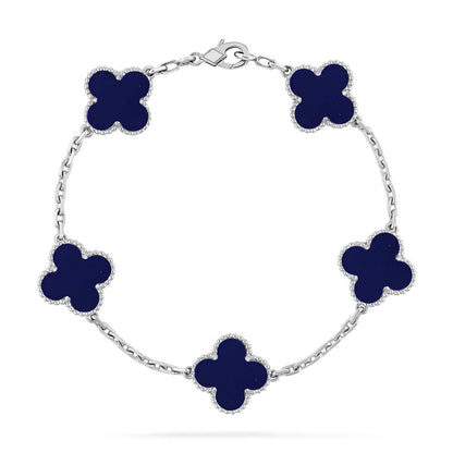 [OAK JURI]CLOVER 5 MOTIF LAPIS LAZULI BRACELET COLLECTION