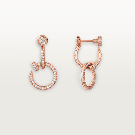 [OAK JURI]JUSTE FULL DIAMOND DOUBLE EARRINGS