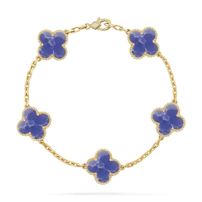 [OAK JURI]CLOVER 5 MOTIF BLUE VEINS BRACELET COLLECTION