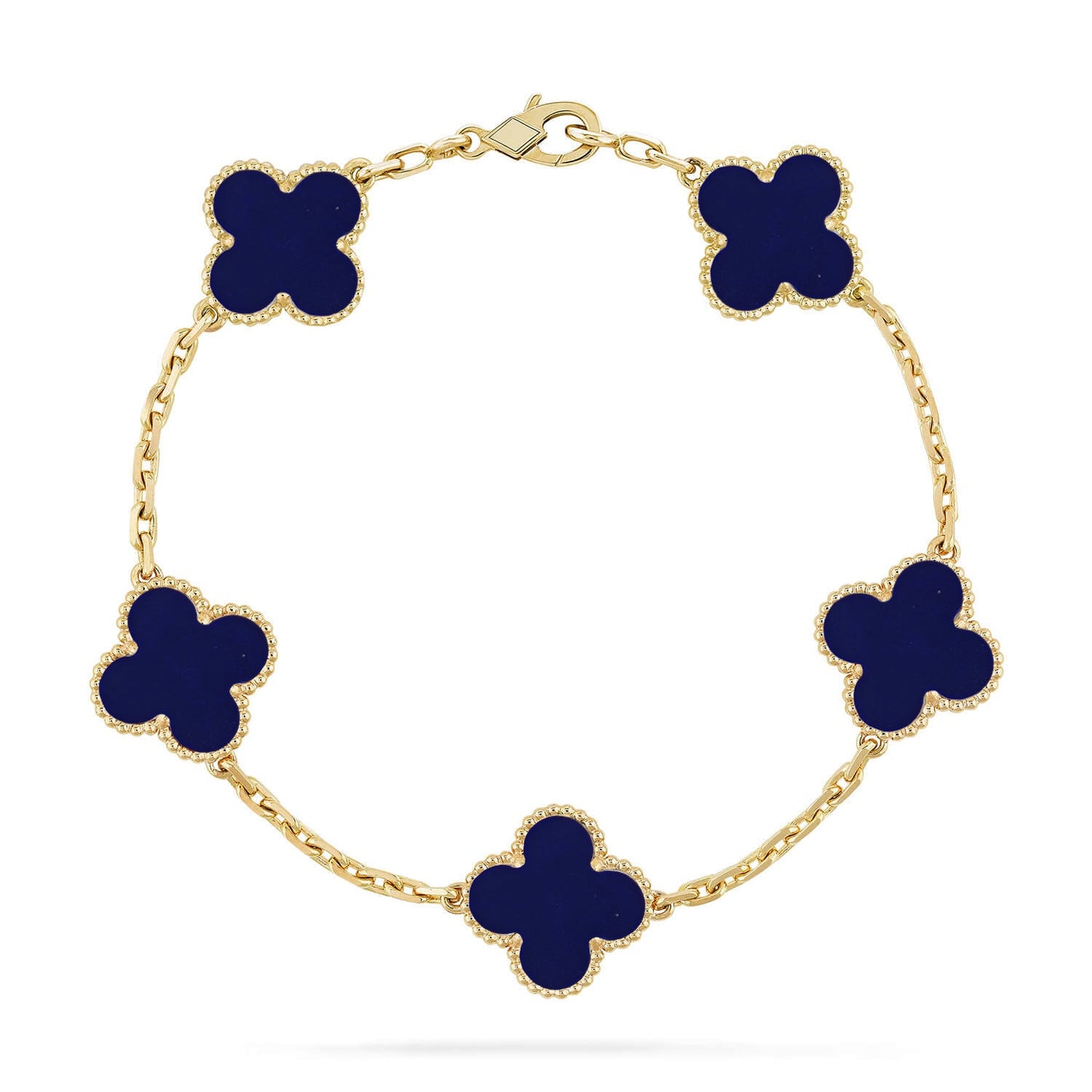 [OAK JURI]CLOVER 5 MOTIF LAPIS LAZULI BRACELET COLLECTION