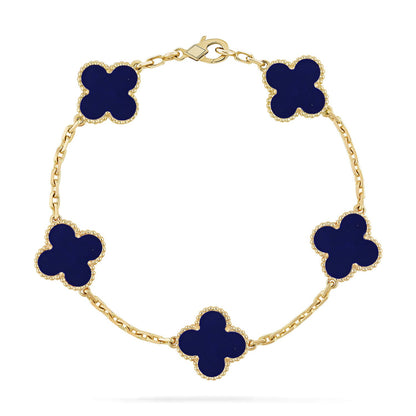 [OAK JURI]CLOVER 5 MOTIF LAPIS LAZULI BRACELET COLLECTION