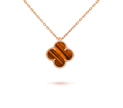 [OAK JURI]CLOVER MINI 9.5MM CARNELIANS NECKLACE COLLECTION