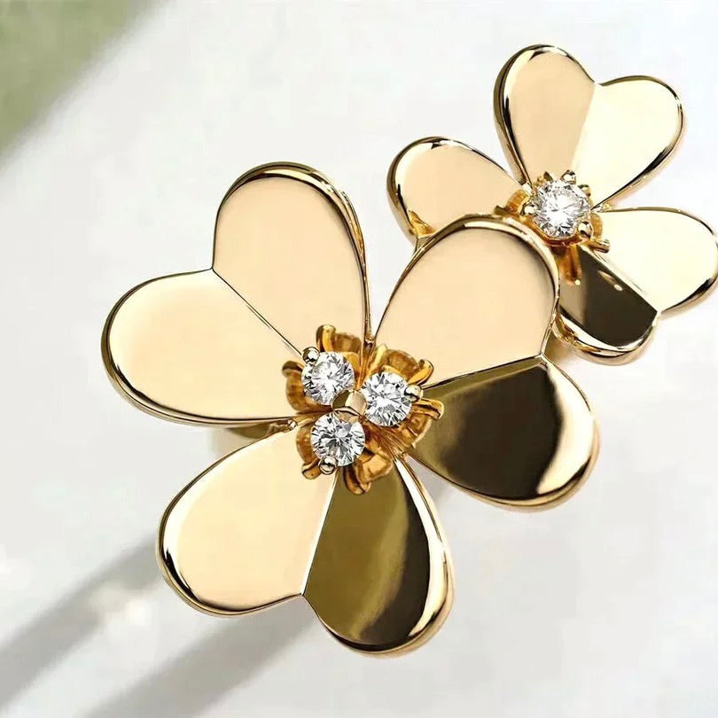 [OAK JURI]CLOVER COMOS GOLD DIAMOND RING