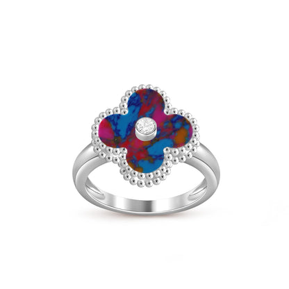 [OAK JURI]CLOVER SILVER DIOMND RING COLLECTION