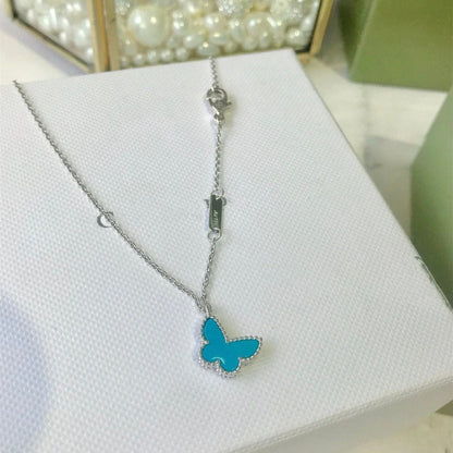 [OAK JURI]BUTTERFLY TURQUOISE BUTTERFLY BRACELET SILVER